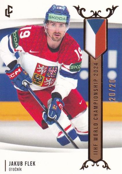 insert karta JAKUB FLEK 23-24 LC Golden Prague Belongs to Us IIHF World Championship Gold /20